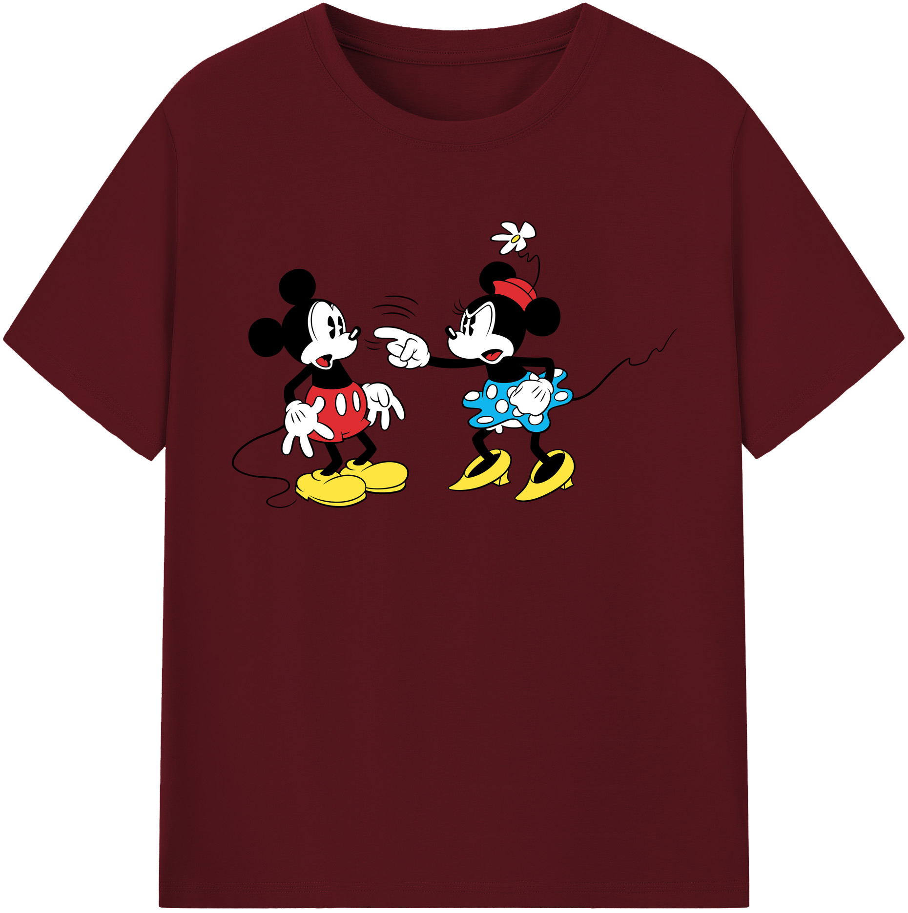 （画像用） ミッキーマウス Mickey Mouse 綿100％半袖Tシャツ（フロントプリント）